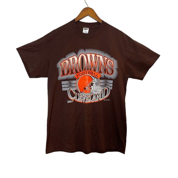 Vintage 1994 Cleveland Browns Single Stitch Tee Shirt NFL Trench Tag- Size XL - Picture 1 of 10